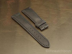 Breitling Style Black Ultrasoft Leather Strap with Black Stitch
